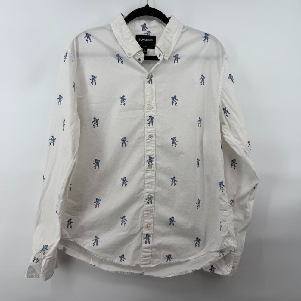 Bonobos Long Sleeve Button Down Astronaut L